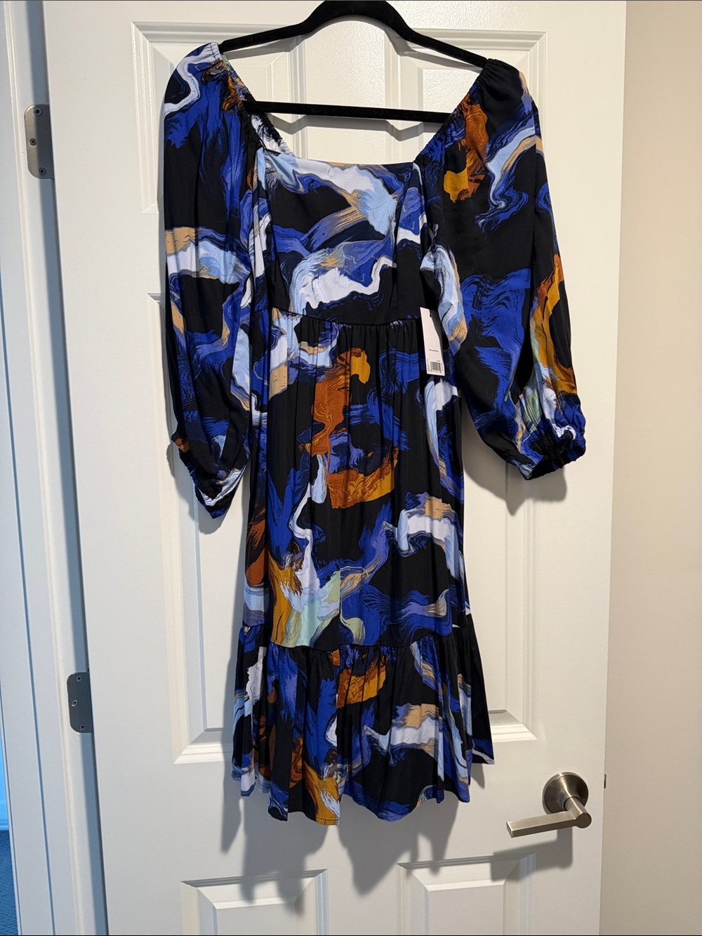 Nine West Puff-Sleeve Mini Dress